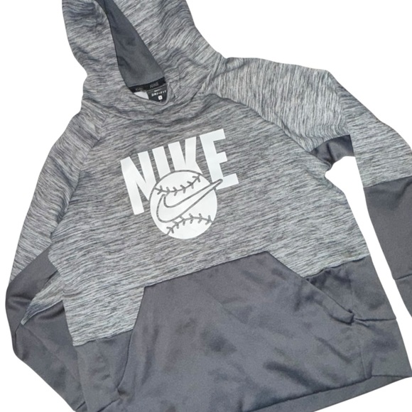 Nike Heather Gray Hoodie with Baseball Graphic - Picture 1 of 1